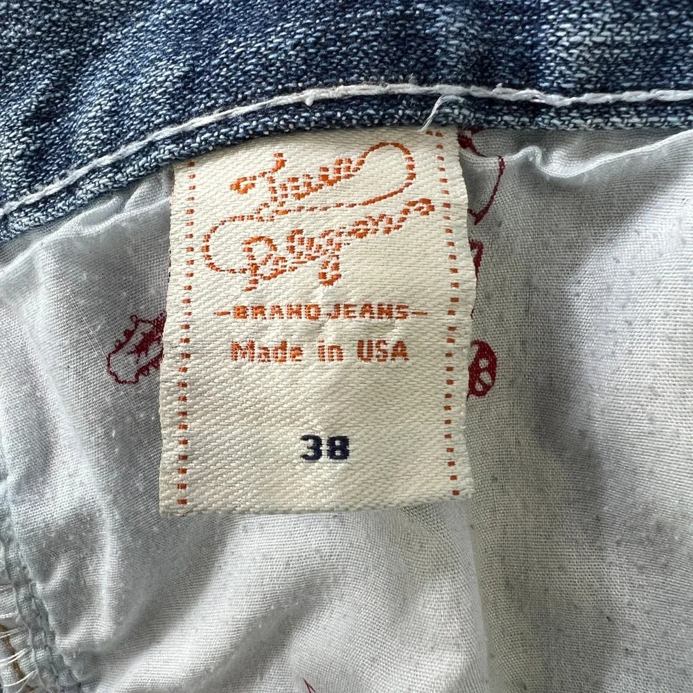 Vintage Y2K True Religion Bobby Big‎ T Jeans Men's 38 USA Made World Tour Denim
